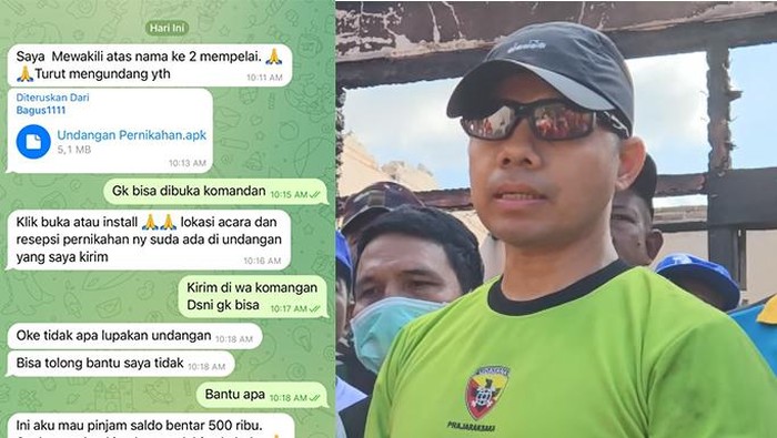 Tangkapan layar penipuan via WA yang mengatasnamakan Dandim Klungkung, Jumat (30/6/2023).