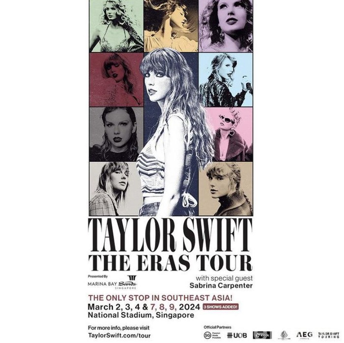 Tailor Swift konser di Singapura.