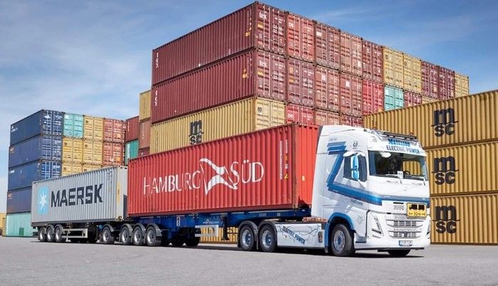 Truk Listrik Volvo kuat angkut muatan 74 ton.