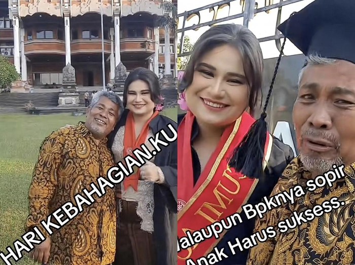 Kisah haru viral bapak yang berprofesi sebagai sopir berhasil kuliahkan anaknya hingga menjadi sarjana.