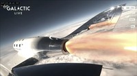 This Thursday, June 29, 2023, image provided by Virgin Galactic show the rocket of the companys spaceplane igniting during a research flight that included Italian specialists who conducted a number of microgravity experiments. With the research flight complete, Virgin Galactic plans to begin commercial flights with paying ticket holders in August. (Virgin Galactic via AP)