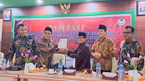 Visitasi pembukaan program studi S3 Hukum Keluarga Islam (HKI) di UIN Mataram pada Jumat (30/6/2023). Foto: Helmy Akbar/detikBali.