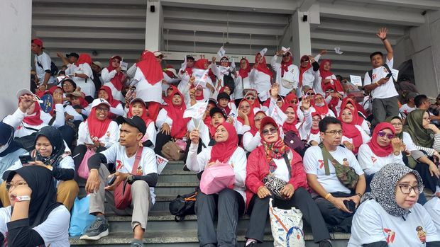 Antusias warga penuhi GBK di Hari Bhayangkara ke-77 (Rumondang/detikcom)