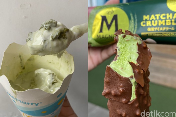 Cicip es krim matcha McFlurry dan Magnum