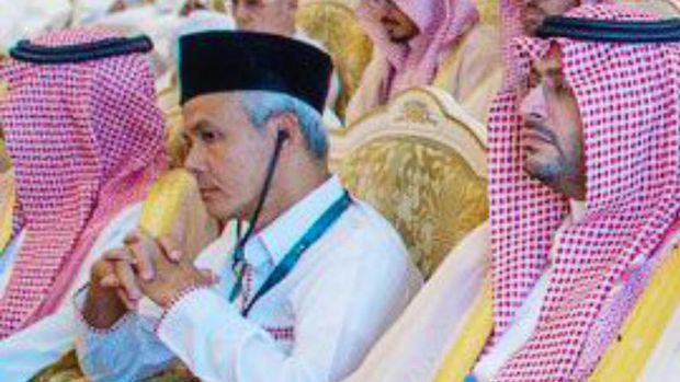 Ganjar Pranowo di acara pertemuan bersama Pangeran MBS di Arab Saudi. (istimewa)