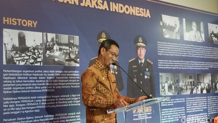 Heru Budi di acara HUT ke-72 Persaja (Brigitta Belia/detikcom)