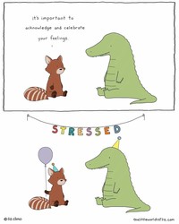 Seorang kartunis asal Amerika, Liz Climo, membuat ilustrasi binatang yang menggemaskan. Ia membuat komik, dengan membayangkan bagaimana para hewan berinteraksi sehari-harinya.