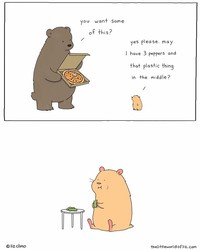 Seorang kartunis asal Amerika, Liz Climo, membuat ilustrasi binatang yang menggemaskan. Ia membuat komik, dengan membayangkan bagaimana para hewan berinteraksi sehari-harinya.