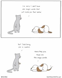 Seorang kartunis asal Amerika, Liz Climo, membuat ilustrasi binatang yang menggemaskan. Ia membuat komik, dengan membayangkan bagaimana para hewan berinteraksi sehari-harinya.