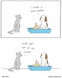 Seorang kartunis asal Amerika, Liz Climo, membuat ilustrasi binatang yang menggemaskan. Ia membuat komik, dengan membayangkan bagaimana para hewan berinteraksi sehari-harinya.