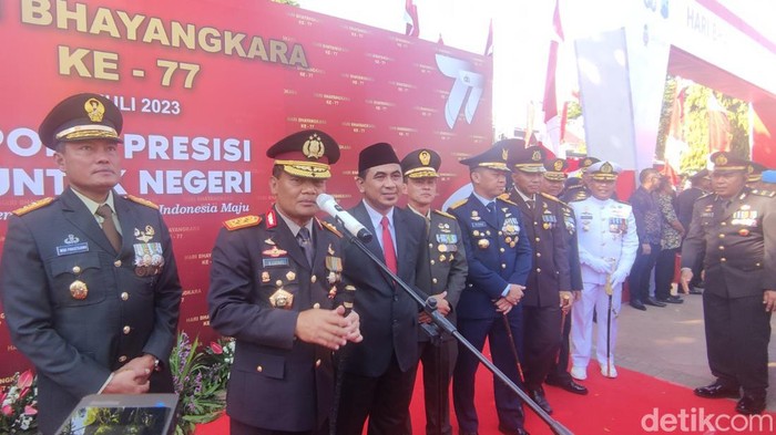 Kapolda Jateng Irjen Ahmad Luthfi saat peringata HUT Bhayangkara di Semarang, Sabtu (1/7/2023).