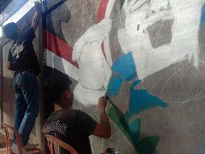 Mural Percantik Dinding Eks Pasar Loak di Denpasar