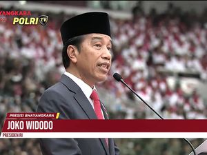 Pidato Lengkap Presiden Jokowi di Hari Bhayangkara Ke-77