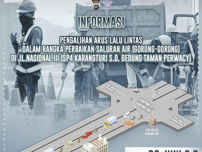 Rekayasa Lalin di Banguntapan Bantul mulai 30 Juni-14 Juli 2023. Rekayasa lalin dilakukan karena ada perbaikan gorong-gorong.