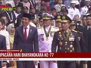 Upacara Hari Bhayangkara Ke-77 di GBK Dimulai, Jokowi Jadi Irup