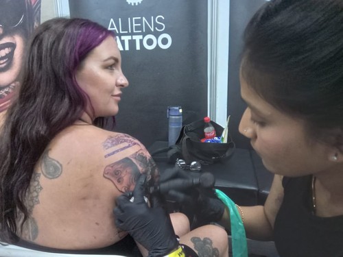 Bali Tattoo Expo 2023 di Bali Creative Industry Center, Denpasar.