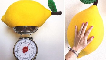 Bantal bentuk lemon dengan ukuran besar. Foto: Brightside