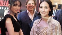 Berkesempatan hadiri premier filmMission Impossible 7. Pevita Pearce unggah foto bareng Tom Cruise di Instagramnya. Foto: Instagram @pevpearce