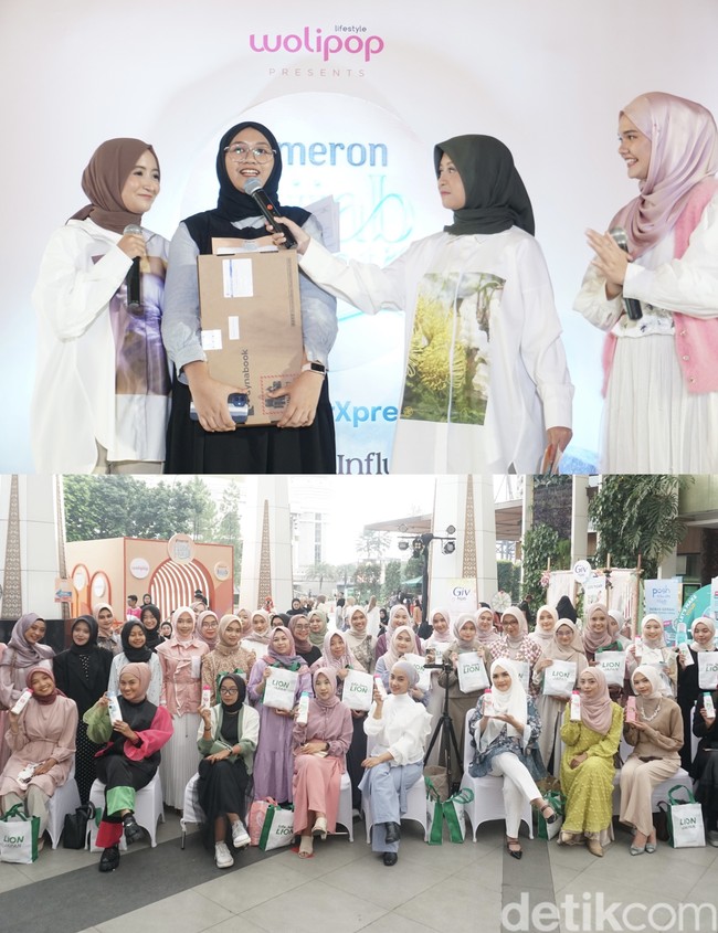 Para peserta terlihat antusias dan mengikuti rangkaian acara sampai habis. Ada juga momen pembagian doorprize yaitu berupa satu buah laptop kepada para peserta yang aktif selama acara berlangsung. Foto: Dok. @hijabhunt.