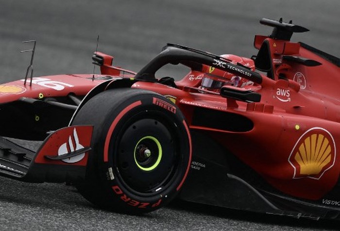 Ferraris Monegasque driver Charles Leclerc competes during the sprint shootout at the Red Bull race track in Spielberg, Austria on July 1, 2023, ahead of the Formula One Austrian Grand Prix. (Photo by VLADIMIR SIMICEK / AFP)