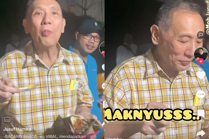 Jusuf Hamka kulineran di pinggir jalan