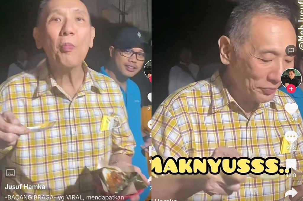 Jusuf Hamka kulineran di pinggir jalan