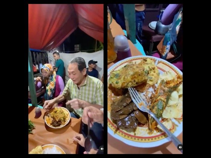 Jusuf Hamka kulineran di pinggir jalan