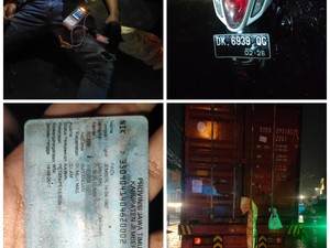 Remaja di Denpasar Luka Parah Seusai Tabrak Truk Kontainer Mogok