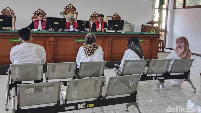 Suasana sidang putusan 4 terdakwa kasus korupsi BOS Kemenag Jabar.