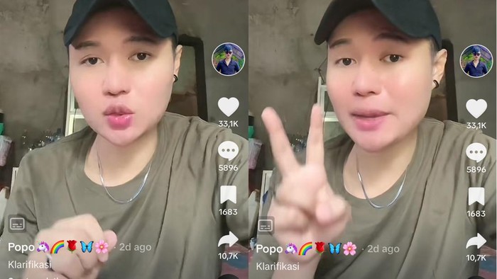 Tangkapan layar akun Tiktok Popo Barbie
