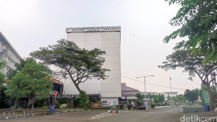 Asrama Haji Pondok Gede Jakarta jelang kedatangan jemaah haji 2023 dari Tanah Suci, Selasa (4/7/2023).