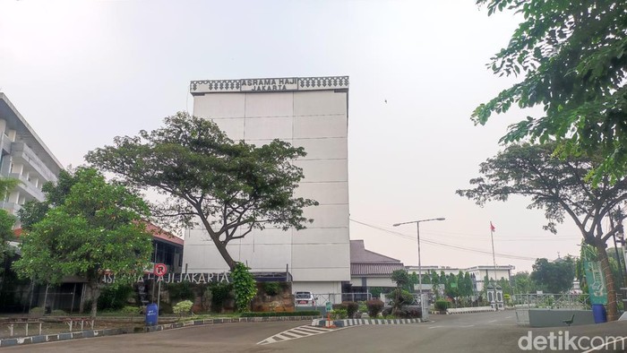 Asrama Haji Pondok Gede Jakarta jelang kedatangan jemaah haji 2023 dari Tanah Suci, Selasa (4/7/2023).