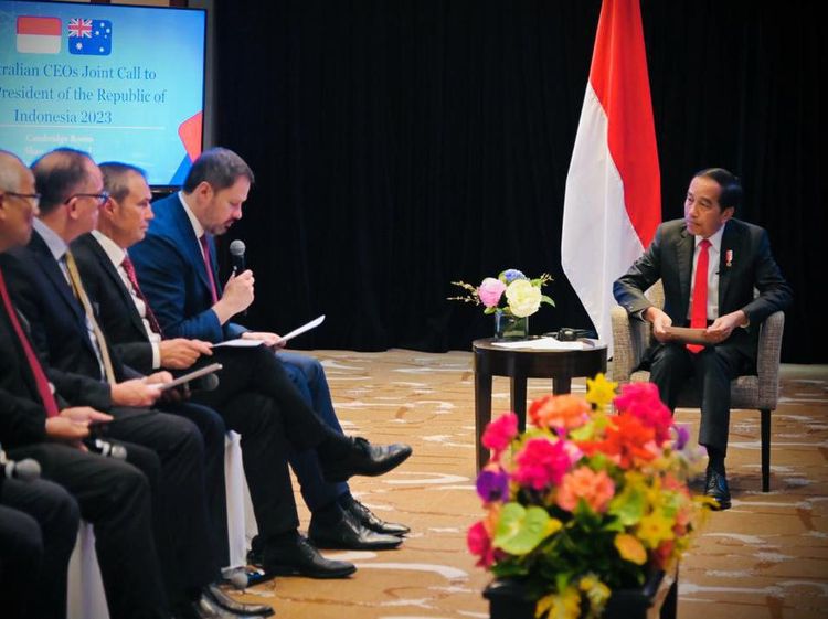 Gaya Jokowi Saat Kopi Darat dengan Bos-bos Perusahaan Besar Australia