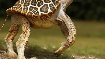 Ini adalah Turtaffe memadukan jerapa dan kura-kura. Foto: Reddit/Macilento