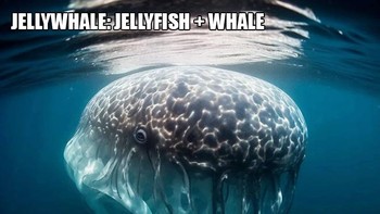 Ubur-ubur dipadukan dengan paus menjadi hellywhale. Foto: Reddit/Macilento