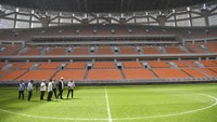 Menpora meninjau kesiapan Stadion JIS untuk diajukan kepada FIFA sebagai salah satu lokasi Piala Dunia U-17 yang akan berlangsung pada 10 November hingga 2 Desember 2023. 