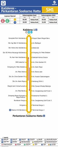 Rute Bus TransJakarta SH1 Kalideres Ke Bandara Soekarno-Hatta