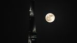 Potret Supermoon Pertama Tahun 2023 di Berbagai Negara