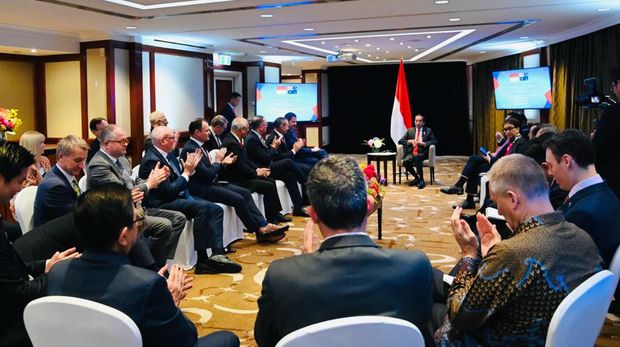 Presiden Jokowi bertemu pengusaha Australia di Hotel Shangri-La, Sydney. (Dok: Biro Setpres)