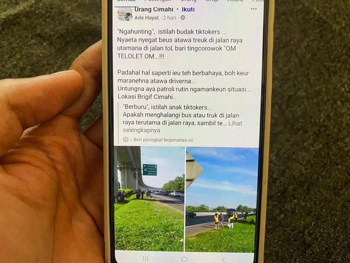 Unggahan di Media Sosial Bocah Cimahi Berburu Telolet ke Pinggir Jalan Tol
