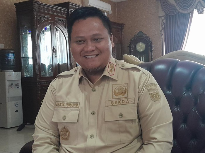 Sekretaris Daerah Banyuasin Erwin Ibrahim (Candra Setia Budi/detikSumbagsel)