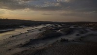 Pemandangan waduk Paso Severino di Florida, Uruguay.