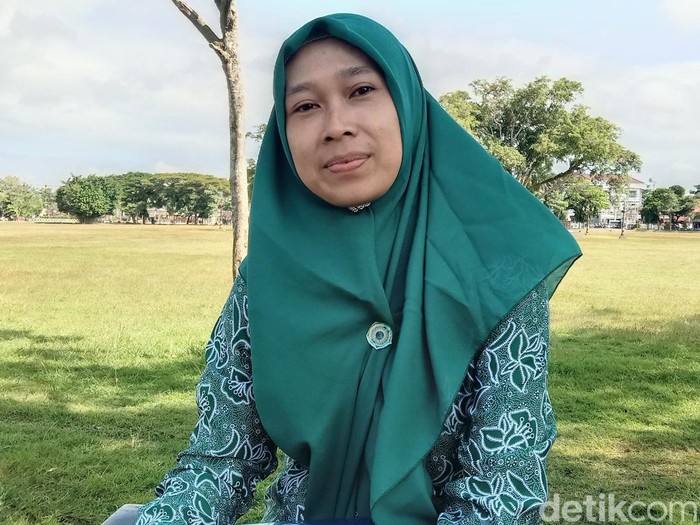 Istri Kades Pucungroto, Kecamatan Kaligesing, Kabupaten Purworejo, Siti Maesaroh, Rabu (5/7/2023).
