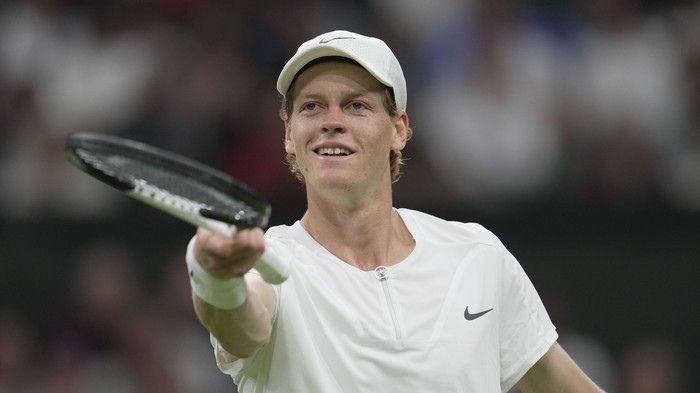 Jannik Sinner di Wimbledon 2023