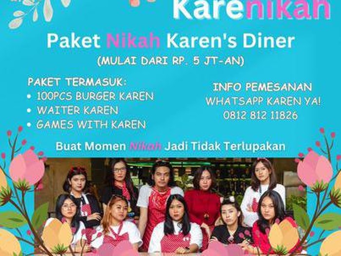 Karens DIner tawarkan paket wedding