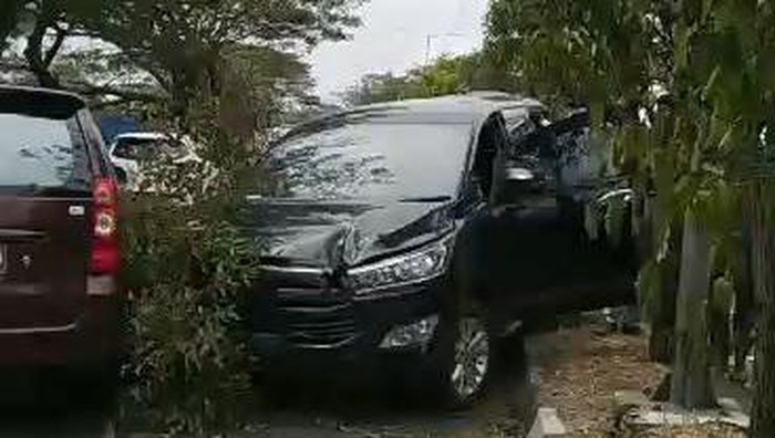 Lokasi tabrakan beruntun di Ring Road Selatan, Banguntapan, Kabupaten Bantul, Rabu (5/7/2023).