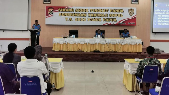 Polda Papua mengumumkan hasil tes tingkat daerah penerimaan catar Akpol tahun 2023.
