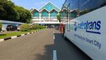 Potret Uji Coba Gratis TransJakarta Kalideres-Bandara Soetta