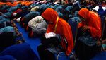 Tangis Bahagia Sambut Kedatangan Jemaah Haji di Madiun
