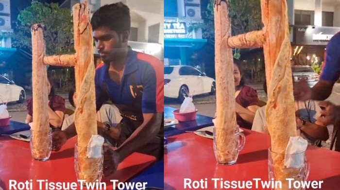 Unik! Resto Ini Sajikan Roti Tisu Bentuk Menara Kembar Petronas